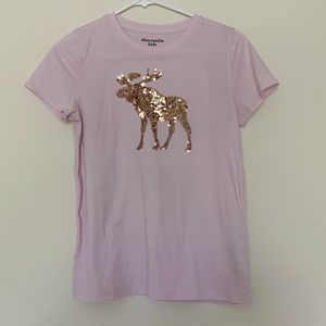Abercrombie Kids Lilac Short Sleeve Sequence Shirt